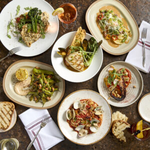 Overhead shot of Food Dishes